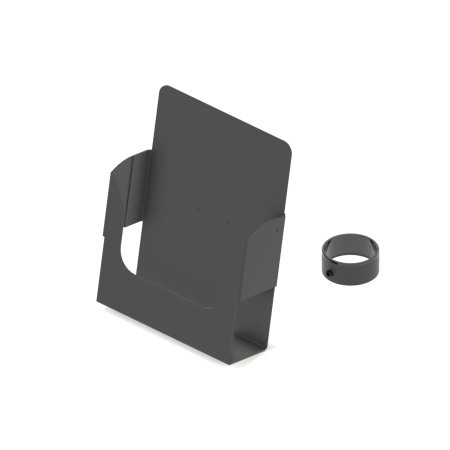Suport Media POSPOLE A5 (Flyer Holder), Metalic, Înclinat, Montare pe Stâlp 45mm
