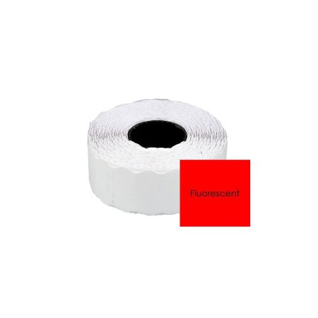 Etichete Preț 26x16mm Rosu Fluorescent (2 Rânduri)