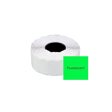 Etichete Preț 26x12mm Verde Fluorescent (1 Rând)