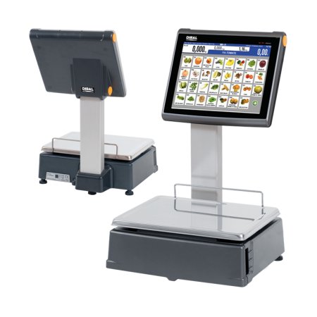 Cantar cu etichetare DIBAL D955 Autoservire – Display Tactil 12″, 15kg, Verificat metrologic
