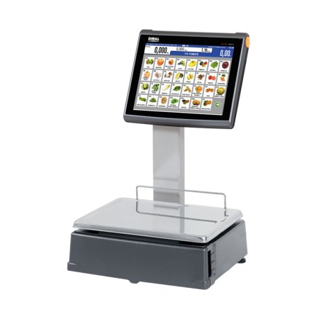 Cantar cu etichetare DIBAL D955 Autoservire – Display Tactil 12+12″, 15kg, Verificat metrologic