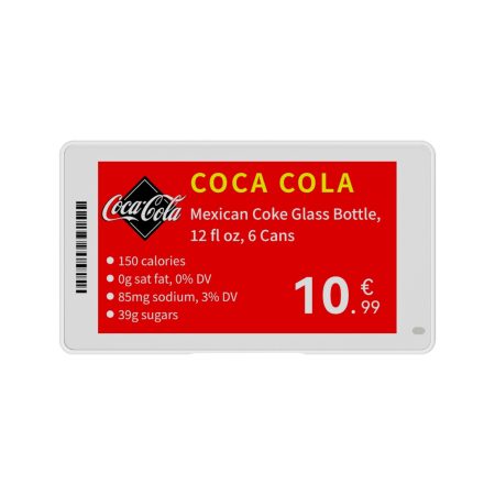 Eticheta electronica de pret MUULOX MXCF37S(W/B), 3.7", NFC, LED, 4 culori