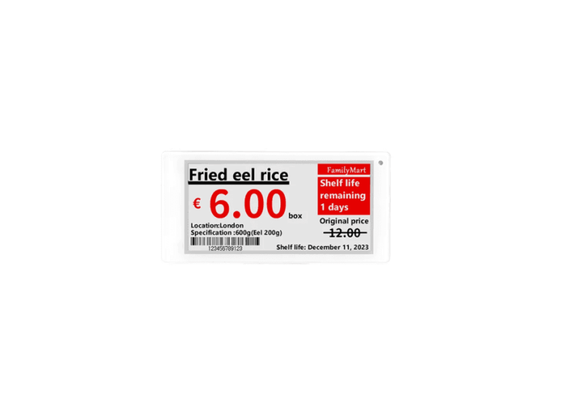 Eticheta electronica de pret MUULOX MX350, 3.50", LED, 3 CULORI, NFC - imagine 2