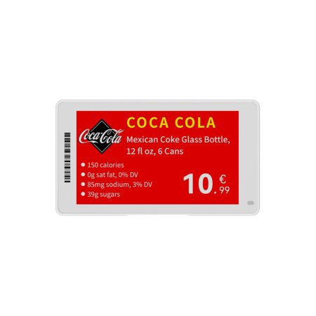 Eticheta electronica de pret MUULOX MXCF37S(W/B), 3.7", NFC, LED, 4 culori