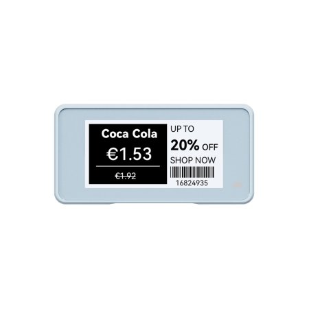 Eticheta electronica de pret MUULOX MX9821SF, 2.13", NFC, LED, Freezer, 2 culori