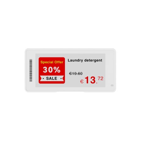 Eticheta electronica de pret MUULOX MXCF35S(W/B), 3.5", NFC, LED, 4 culori