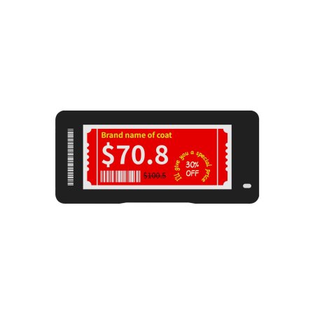 Eticheta electronica de pret MUULOX MXCF29S(W/B), 2.9", NFC, LED, 4 culori