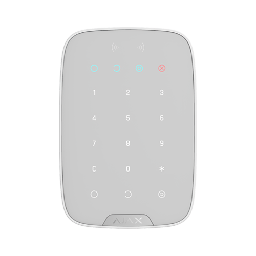 Tastatura cu cititor carduri, wireless, alb - AJAX