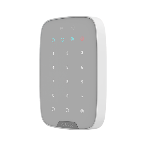 Tastatura cu cititor carduri, wireless, alb - AJAX - imagine 3