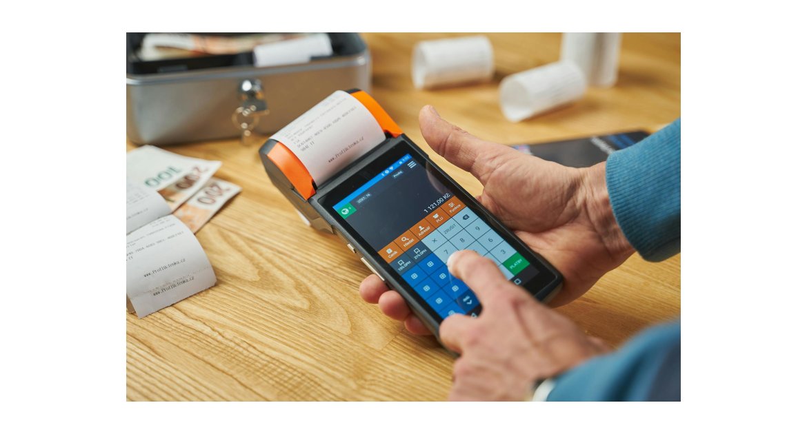 photo of a person printing a receipt