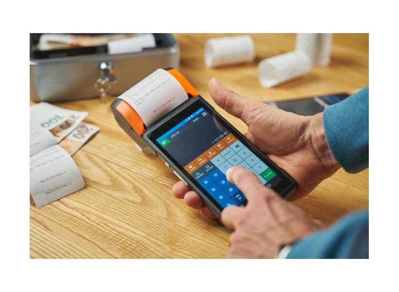 photo of a person printing a receipt