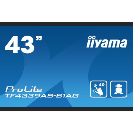 Monitor de prezentare interactivă iiyama TF4339AS-B1AG 43" IPS LED 4K /HDMI, DP, Android/ iiSignage², eShare, IP65, 24/7