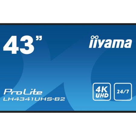 Monitor iiyama ProLite LH4341UHS-B2 43" IPS LED, 4K, 24/7 Digital Signage, 1xVGA, 3xHDMI