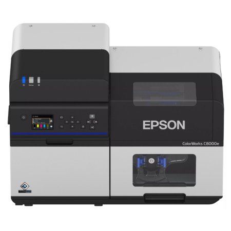 Imprimanta etichete autoadezive color Epson ColorWorks C8000e, cutter, disp., USB, Ethernet, kit (USB)
