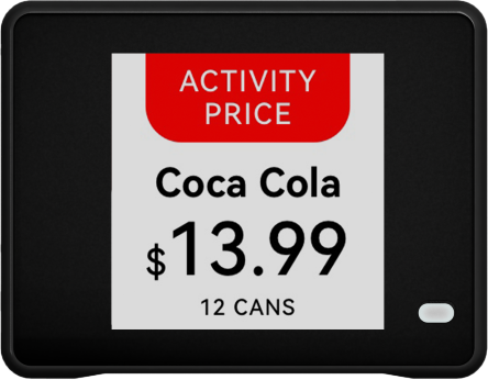 Eticheta electronica de pret MUULOX MXCF15S(W/B), 1.54", NFC, LED, 4 culori