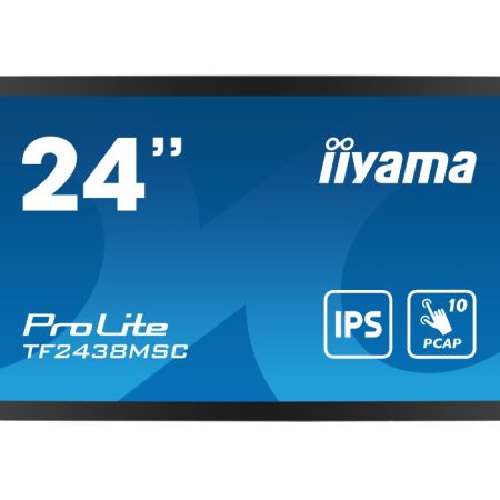Monitor cu ecran tactil iiyama ProLite TF2438MSC-B1, 24" IPS FHD IPX1 încastrat, HDMI, DP, Difuzoare