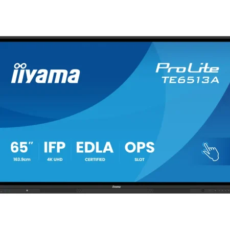 Monitor interactiv de 65" iiyama 65" TE6513A-B1AG 4K UHD, Google EDLA iiShare, DMS, WiFi, USB-C, HDMI, DP