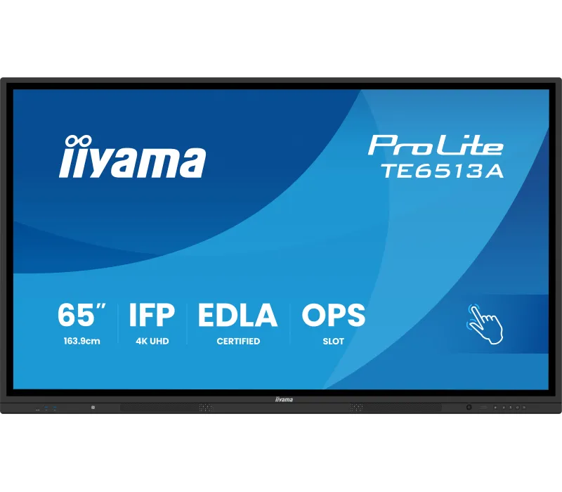 Monitor interactiv de 65" iiyama 65" TE6513A-B1AG 4K UHD, Google EDLA iiShare, DMS, WiFi, USB-C, HDMI, DP