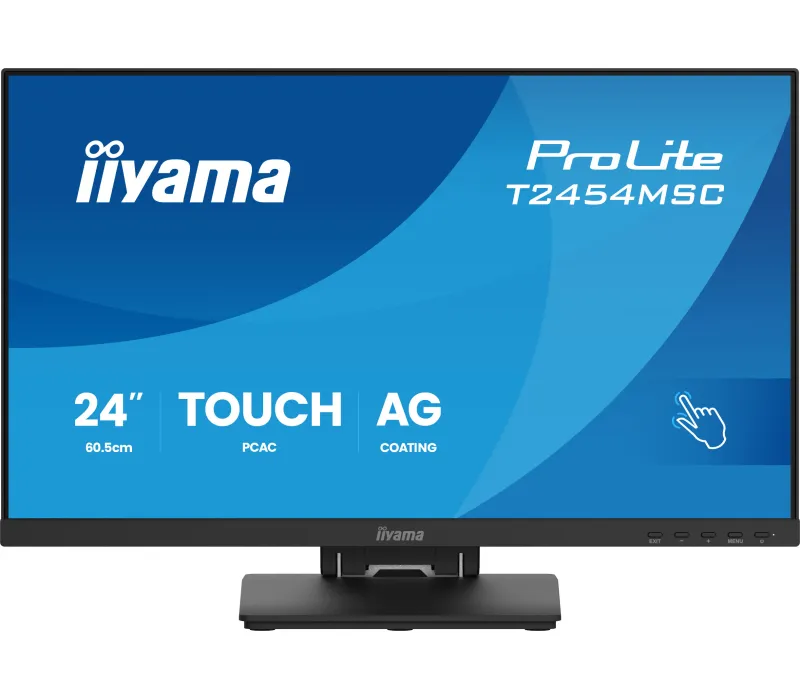 Monitor cu ecran tactil iiyama ProLite T2454MSC-B3AG IPS LED de 24" /HDMI, DP, difuzoare/ cu strat antiorbire