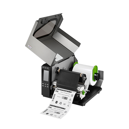 Imprimanta industria de printare etichete TSC TTP-384MT, 12 dots/mm (300 dpi), RTC, display, TSPL-EZ, USB, RS232, LPT, Ethernet