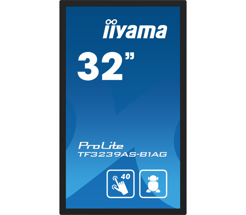 Monitor interactiv de prezentare iiyama TF3239AS-B1AG 32" IPS LED /HDMI, DP, Android/ iiSignage², eShare, IP65, 24/7