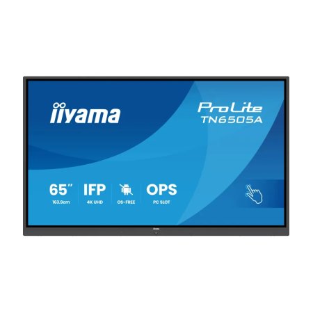 Monitor interactiv de 65" iiyama TN6505A-B1AG 4K IPS LED /VGA, HDMI, DP, USB-C/ Difuzoare
