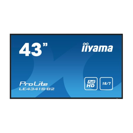 Monitor iiyama ProLite LE4341S-B2 43" IPS LED, FHD, 18/7 Digital Signage, 1xVGA, 3xHDMI, USB, LAN