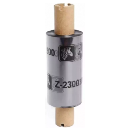 Ribon WAX Zebra, 2300, wax, 64 mm, 74 m, Out, Black