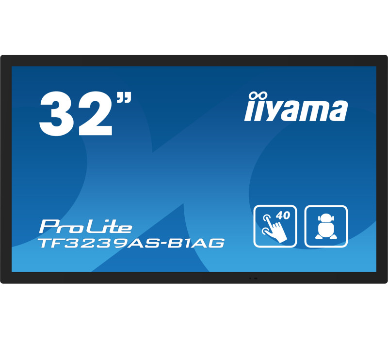 Monitor interactiv de prezentare iiyama TF3239AS-B1AG 32" IPS LED /HDMI, DP, Android/ iiSignage², eShare, IP65, 24/7