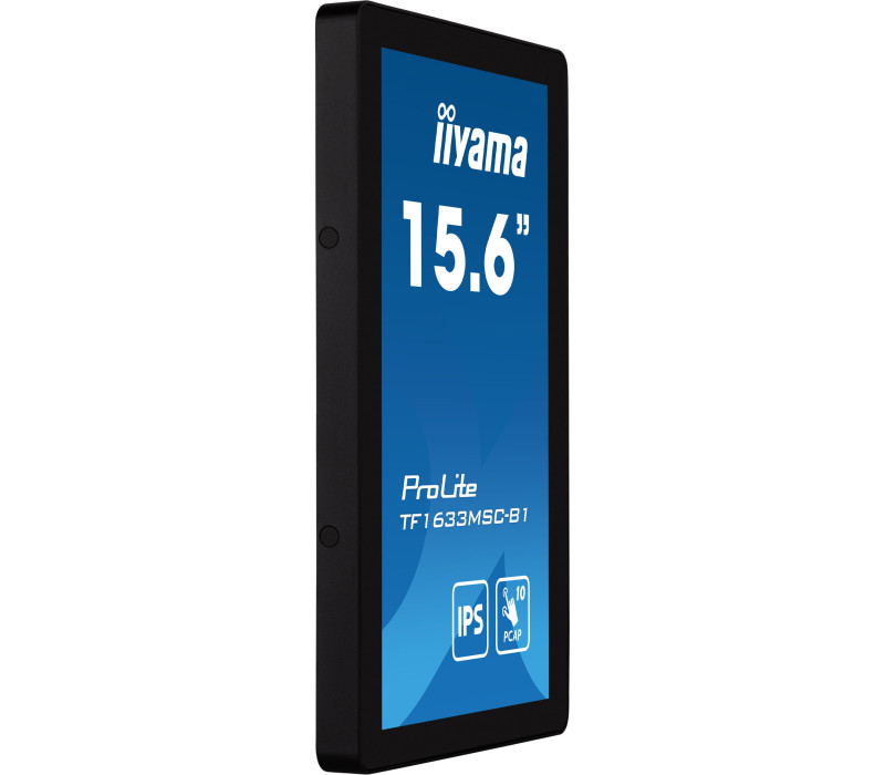 Monitor cu ecran tactil iiyama ProLite TF1633MSC-B1 15,6" IPS LED, HDMI, DisplayPort, difuzoare, IP54, openframe