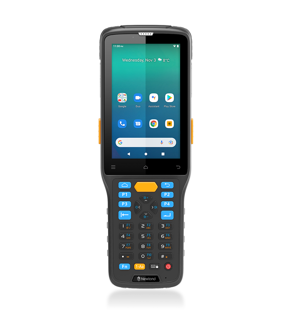 Newland N7 Pro-W4-E4-A13 4", 4GB RAM, 64GB Flash, 13MP Camera, 2D Near & Far Imager, 47 Keys, 4G/LTE, Wi-Fi, Bluetooth, NFC, GPS, IP65, Android