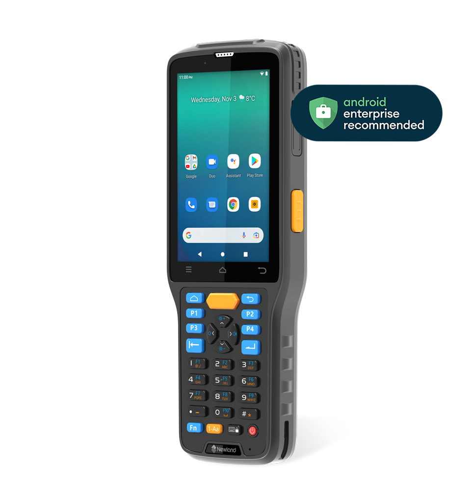 Newland N7 Pro-W4-E4-A13 4", 4GB RAM, 64GB Flash, 13MP Camera, 2D Near & Far Imager, 47 Keys, 4G/LTE, Wi-Fi, Bluetooth, NFC, GPS, IP65, Android - imagine 2