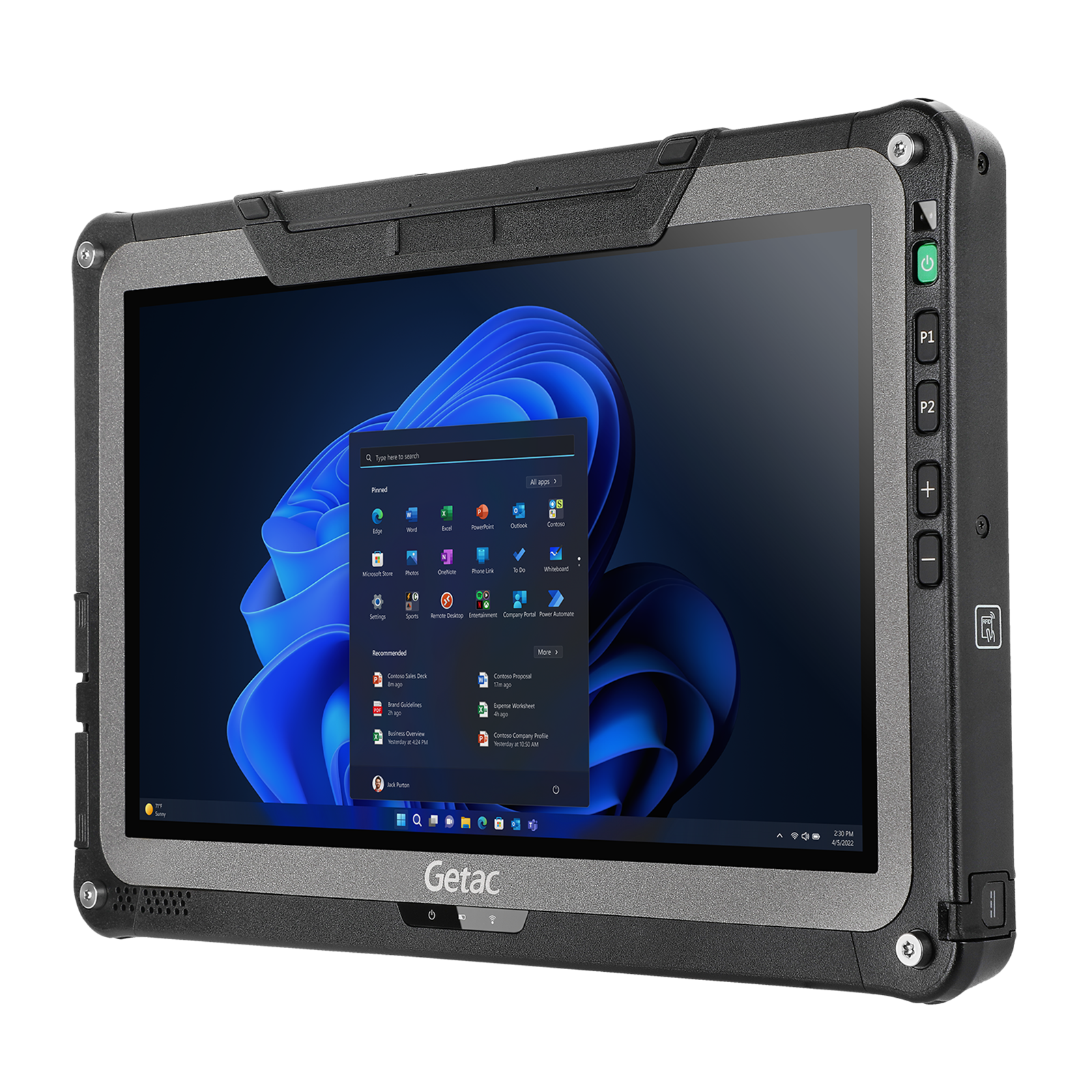 Tableta industriala Getac F110, 11.6'', Intel Core i5 vPro, 16 GB RAM, 512 GB SSD, Win 11 Pro, IP66, ATEX Zone 2/22