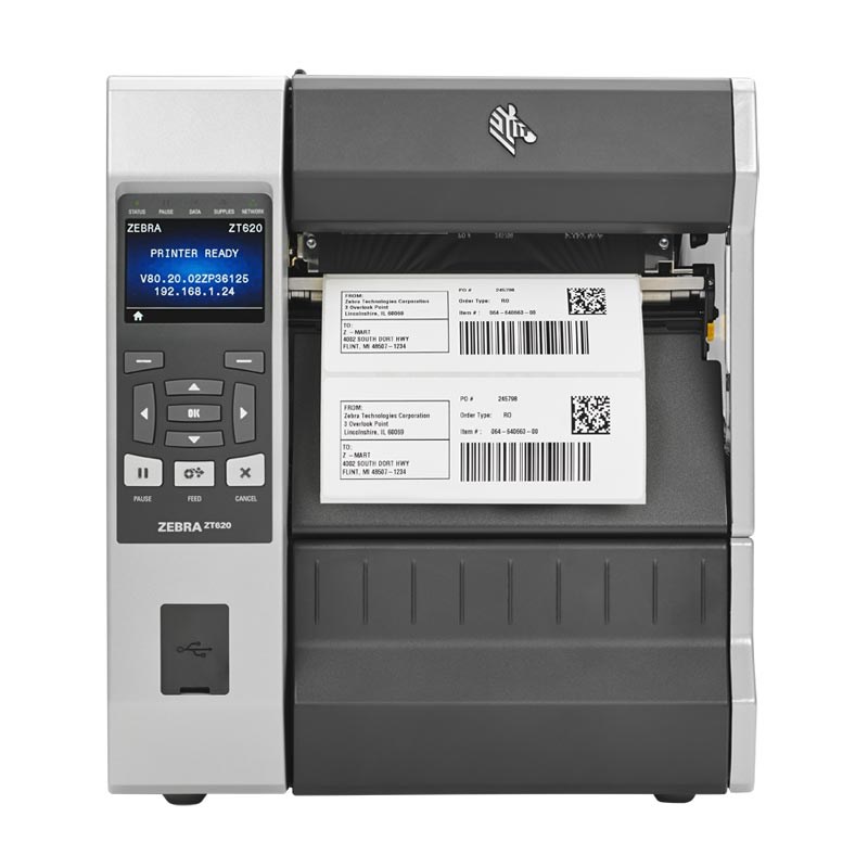 Imprimanta industriala Zebra ZT620, 12 dots/mm (300 dpi), cutter, disp. (colour), RTC, ZPL, ZPLII, USB, RS232, BT, Ethernet